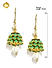 Gold-Toned  Green Dome Shaped Jhumkas-ONESIZE-Gold