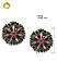 Ruby Emerald Silver Plated Oxidised Floral Stud Earring