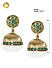 Emerald Gold Plated Textured Jhumka Earring