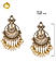Pearl Kundan Gold Plated Crescent Chandbali Earring