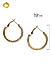 White Beads Gold Plated Classic Hoop Earring