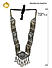 Dual Toned Beaded Geometric Statement Necklace