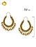 White Beads Gold Plated Hoop Earring