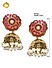 Pink Gold Plated Floral Jhumka Earring