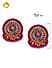 Multicolor Beads Stones Silver Plated Floral Beach Stud Earring