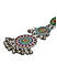 Fida Ethnic Silver Plated Multi Colored Circular Meenakari Earrings Set For Women