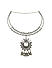 Fida Ethnic Silver Plated Kundan Floral Choker Necklace For Women