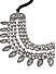 Fida Ethnic Traditional Oxidised Silver Multi Layer Silver Beaded Peacocock Embossed Charm Choker Necklace