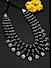 Fida Ethnic Traditional Classic Oxidised Silver Multi Layer Black Beaded Necklace For Women