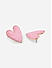 Toniq Appealing Pink Gold Plated Heart Enamel Casual Look Alloy Stud Earring For Women 