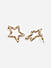 Toniq Beautiful Gold Plated Star Fusion Look Alloy Stud Earring For Women 