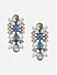 Toniq Lavish Blue Gold Plated Floral Color Stone Studded Fusion Look Alloy Stud Earring For Women 