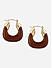 Toniq Delightful Brown Gold Plated Casual Look Alloy Hoop Earring For Women 