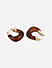 Toniq Delightful Brown Gold Plated Casual Look Alloy Hoop Earring For Women 