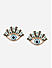 Toniq Lovely Blue Gold Plated Evil Eye CZ Stone Studded Casual Look Alloy Stud Earring For Women 