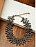 Toniq Beautiful Metalic Gun Metal Plated Zig Zag Beads Casual Look Alloy Choker Necklace For Women 