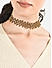 Toniq Lavish Gold Plated Zig Zag Beads Casual Look Alloy Choker Necklace For Women 
