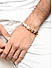 The Bro Code Classy Multi Silver Plated Geometric Shape Beads Party Look Alloy Bracelet For Men 