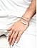 The Bro Code Glamorous Silver Plated Geometric Shape Fusion Alloy Stack Bracelet Set of 2 For Men