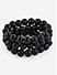 The Bro Code Glamorous Black Stack Beads Party Look Alloy Bracelet Set Of 3 For Men