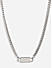The Bro Code Attractive Silver Plated Geometric Shape Fusion Look Alloy Curb Chain Necklace For Men 