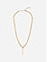 The Bro Code Gold Plated Geometric Shape Fusion Look Alloy Curb Chain Necklace For Men 