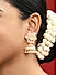 Fida Gold Plated Pink Floral Enamel Jhumka Earrings For Women