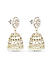 Fida Gold Plated Dome Shaped Mirror Jhumka Earrings For Women