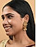 Fida Gold Plated Peacock Kundan Jhumka Earrings For Women
