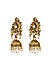 Fida Gold Plated Peacock Kundan Jhumka Earrings For Women