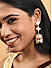 Fida Gold Plated  Mirror Studded Jhumka Earrings For Women