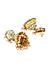 Fida Gold Plated Green Enamel and Kundan Jhumka Earrings For Women