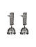 Fida Silver Plated Floral Engraved Jhumka Earrings For Women