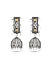 Fida Silver Plated Geometric  Pearl Jhumka Earrings For Women