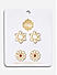 Set of 4 Kundan Gold Plated Floral Stud Earring 