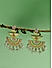 Pink Green Stones Pearls Gold Plated Meenakari Layered Chandbali Earring