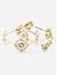Set Of 2 Kundan Beads Gold Plated Floral Bangle