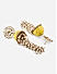 Kundan Beads Yellow Enamelled Gold Plated Waterfall Floral Jhumka Earring