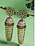 Kundan Beads Pastel Pink Gold Plated Waterfall Floral Jhumka Earring