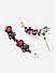 White Pearls Ruby Silver Plated  Oxidised Jewellery Set