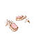 Fida Luxurious Gold Plated American Diamond & Pink Stone Studded Geometric Drop Earrings for Women
