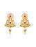 Fida Ethnic Traditional Gold Plated Red and Green Stone Studded Floral Temple Jewelry Set for Women