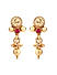 Fida Ethnic Gold Plated Red & Green Stone Studded Floral & Ghungroo Temple Jewelry Set for Women