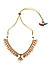 Fida Ethnic Gold Plated Red & Green stone Studded Pearl Guttapusalu Jewelry Set for Women