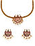 Fida Ethnic Traditional Gold Plated Red & Green stone Studded Chand Jewelry Set for Women