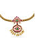 Fida Ethnic Gold Plated Red & Green stone Studded Classic Pendant Choker Jewelry Set for Women