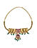 Fida Ethnic Traditional Gold Plated Red & Green stone Studded Emerald Nagas Jewelry Set for Women