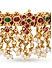 Fida Ethnic Traditional Gold Plated Red & Green stone Studded Pearl Hair Clip for Women