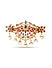 Fida Ethnic Traditional Gold Plated Red & Green stone Studded Pearl Hair Clip for Women