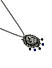 Fida Ethnic Navy & Black Beaded Oxidised Silver Laksghmi Pendant Necklace For Women